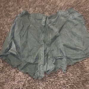 EUC Aerie Olive Green Tie Shorts